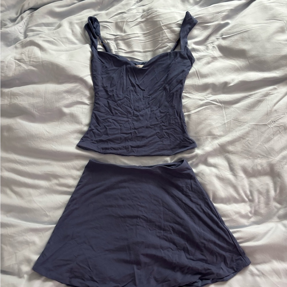 Dark Blue Two-Piece Set - Picture 2 of 3